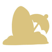 Basic Shape Beach Scene MDF Cutout Coastal Silhouette - Unfinished For DIY