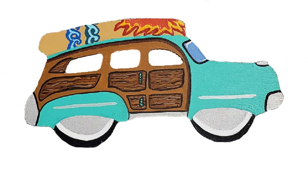 Basic Shape Car MDF Cutout Beach Car Silhouette - Unfinished For DIY