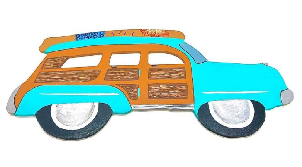 Basic Shape Car MDF Cutout Beach Car Silhouette - Unfinished For DIY