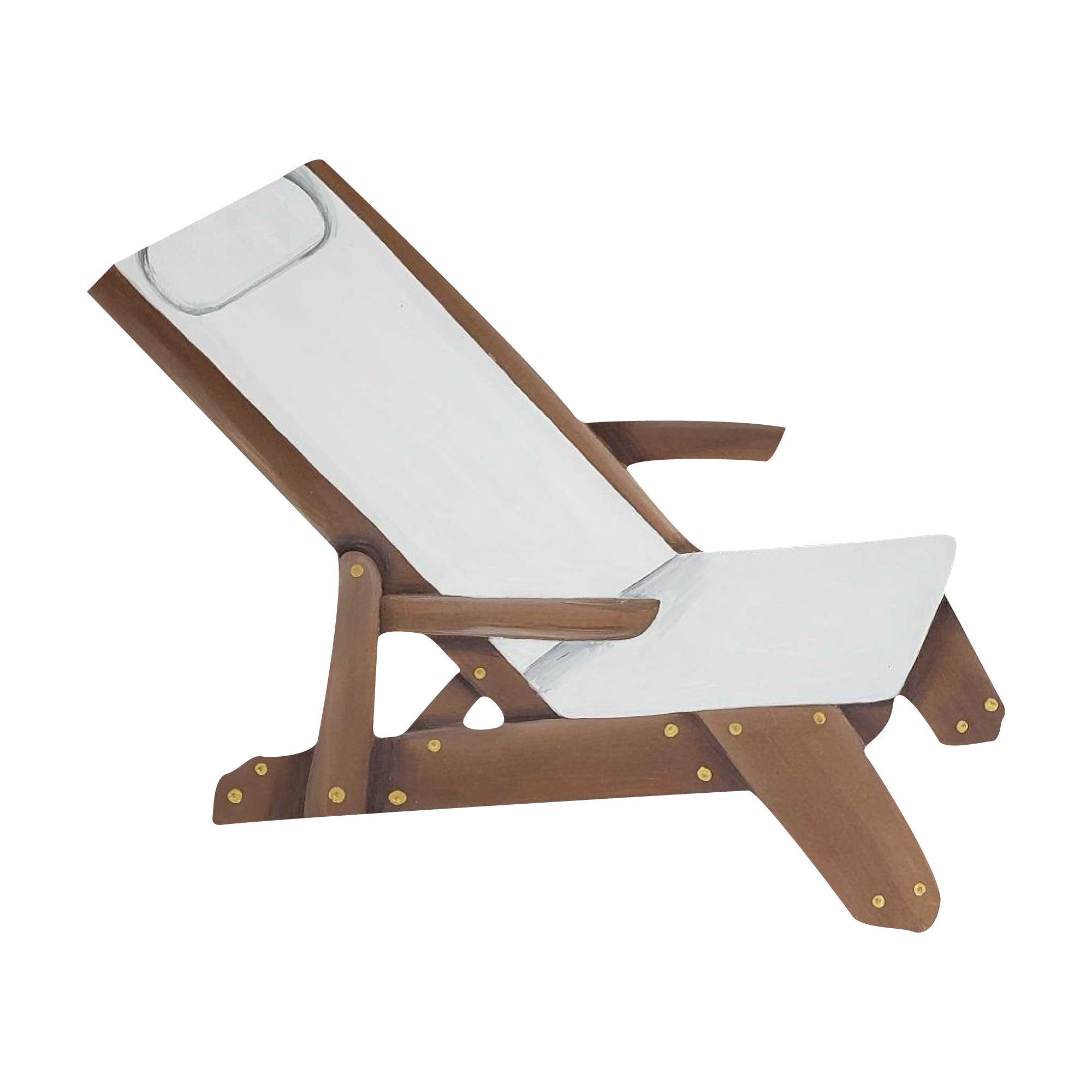 Basic Shape Chair MDF Cutout Beach Chair Silhouette - Unfinished For DIY