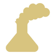Basic Shape Beaker MDF Cutout Steam Cloud - Unfinished For DIY