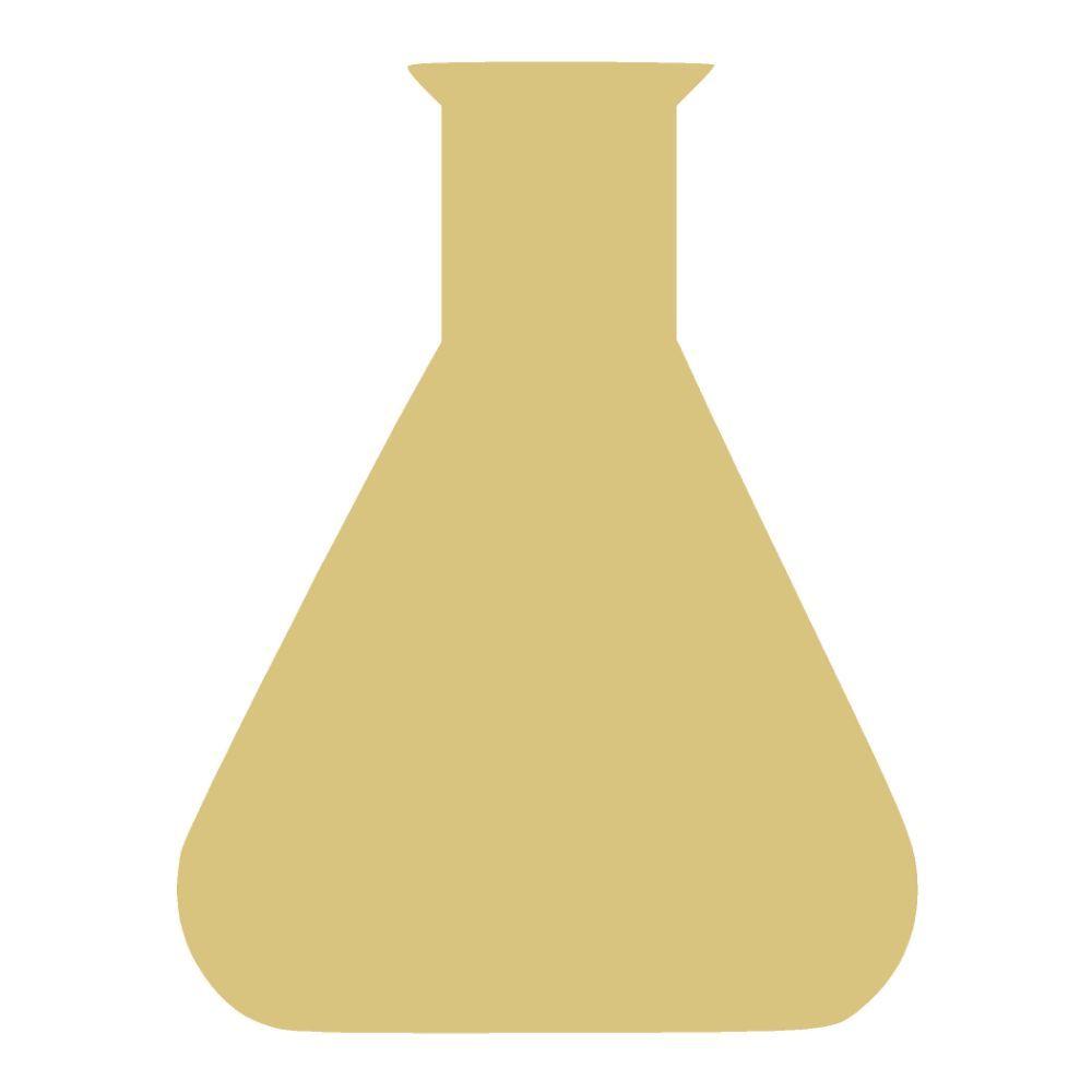 Basic Shape Flask MDF Cutout Laboratory Flask Silhouette - Unfinished For DIY