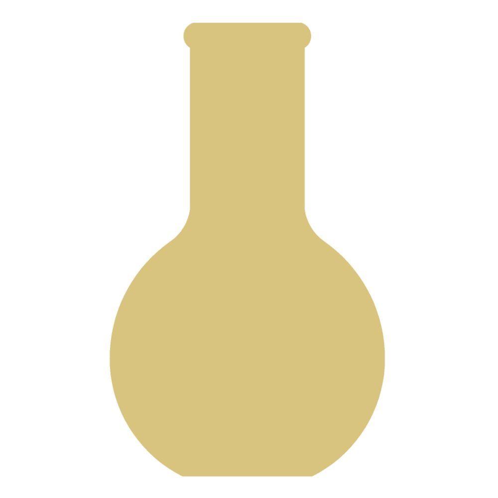 Basic Shape Round Bottom Flask MDF Cutout Silhouette - Unfinished For DIY
