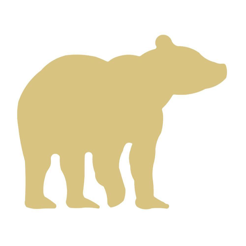 Basic Shape Bear MDF Cutout - Unfinished For DIY
