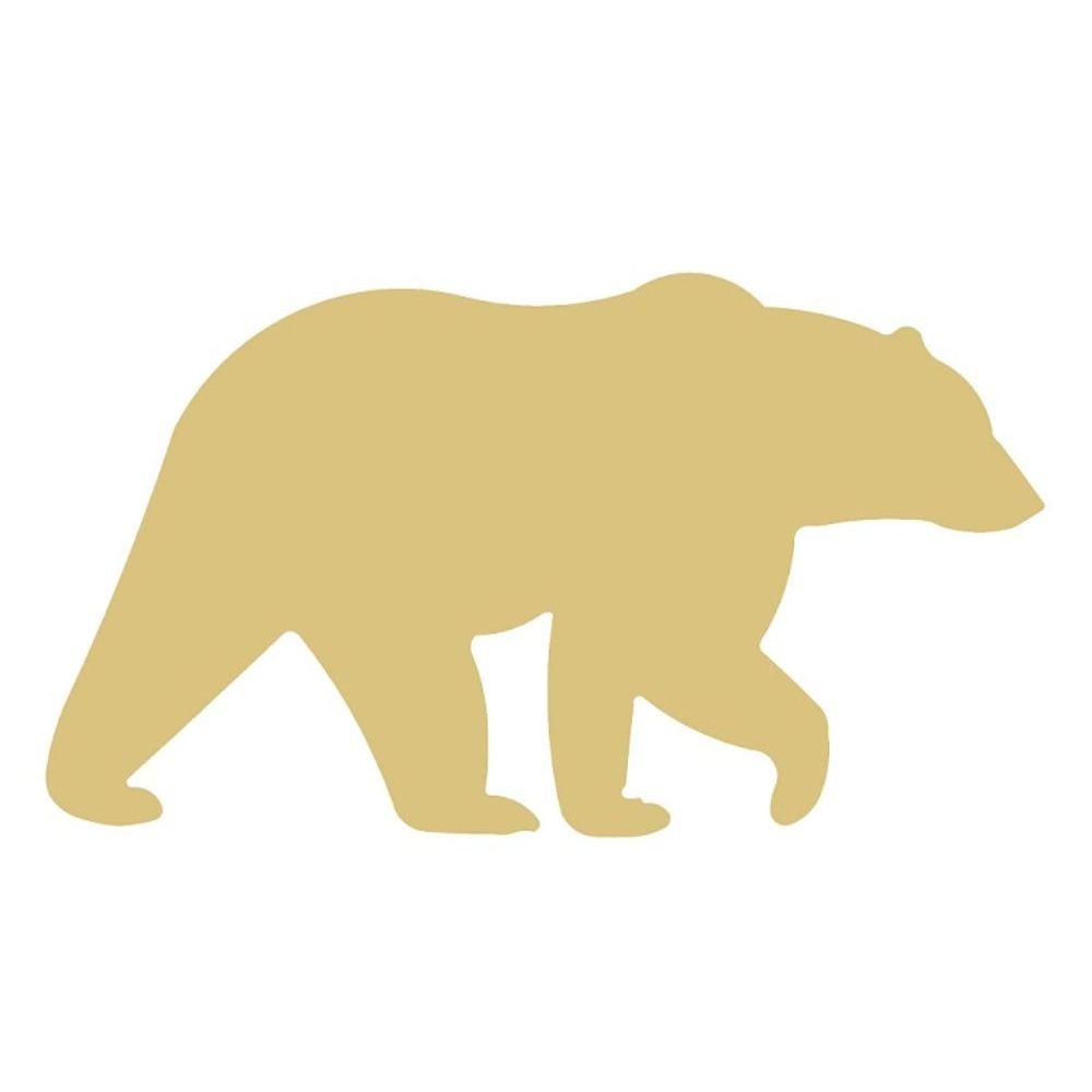 Basic Shape Bear MDF Cutout Silhouette Style 4 - Unfinished For DIY