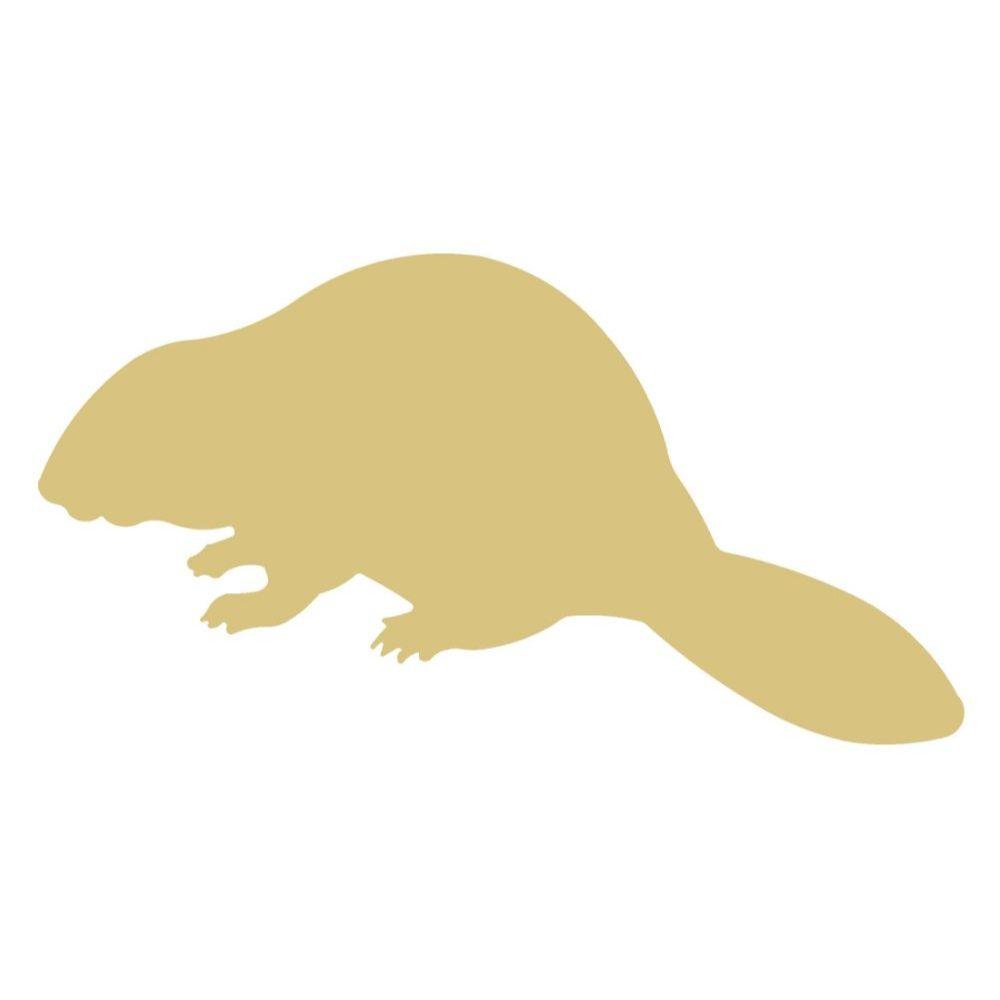 Basic Shape Beaver MDF Cutout Silhouette - Unfinished For DIY