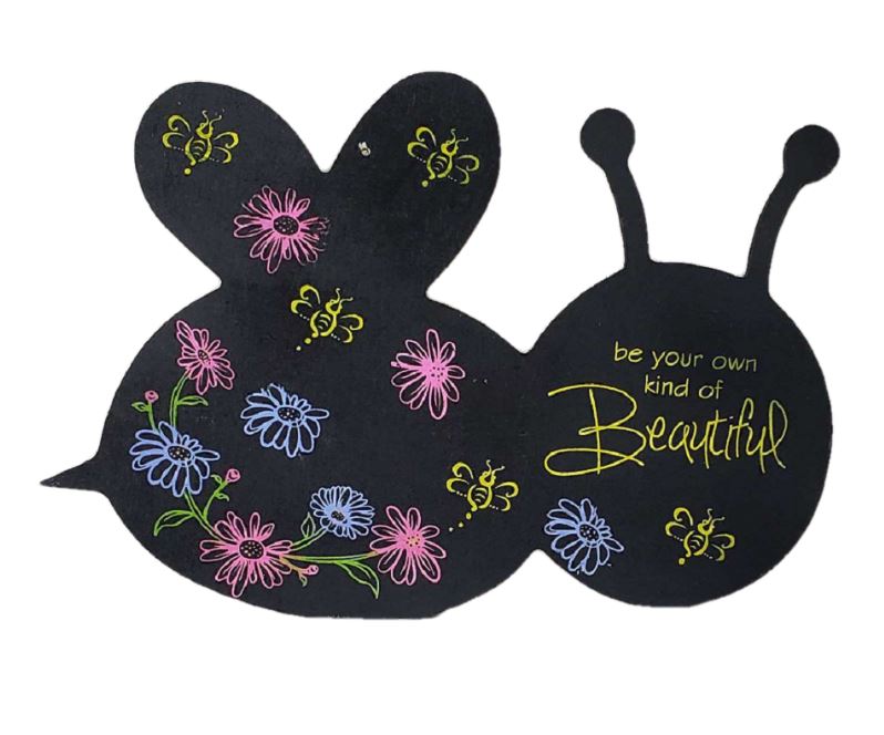 Basic Shape Bees MDF Cutout Bees Silhouette Duo - Unfinished For DIY