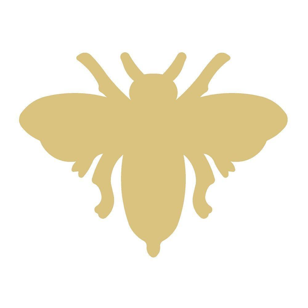 Basic Shape Bee MDF Cutout Bee Silhouette Style 3 - Unfinished For DIY