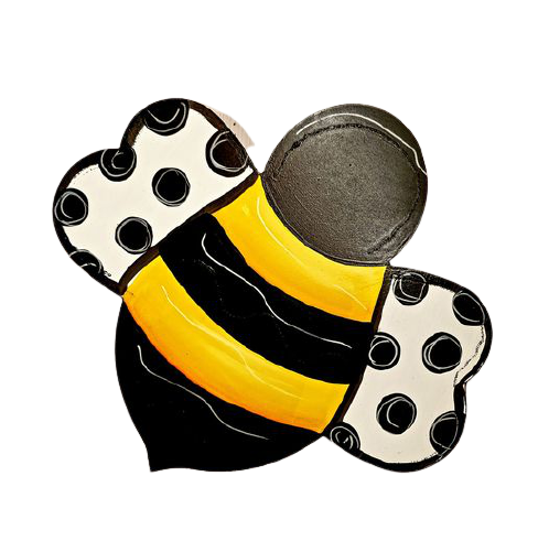 Basic Shape Bumble Bee MDF Cutout Floral Silhouette - Unfinished For DIY