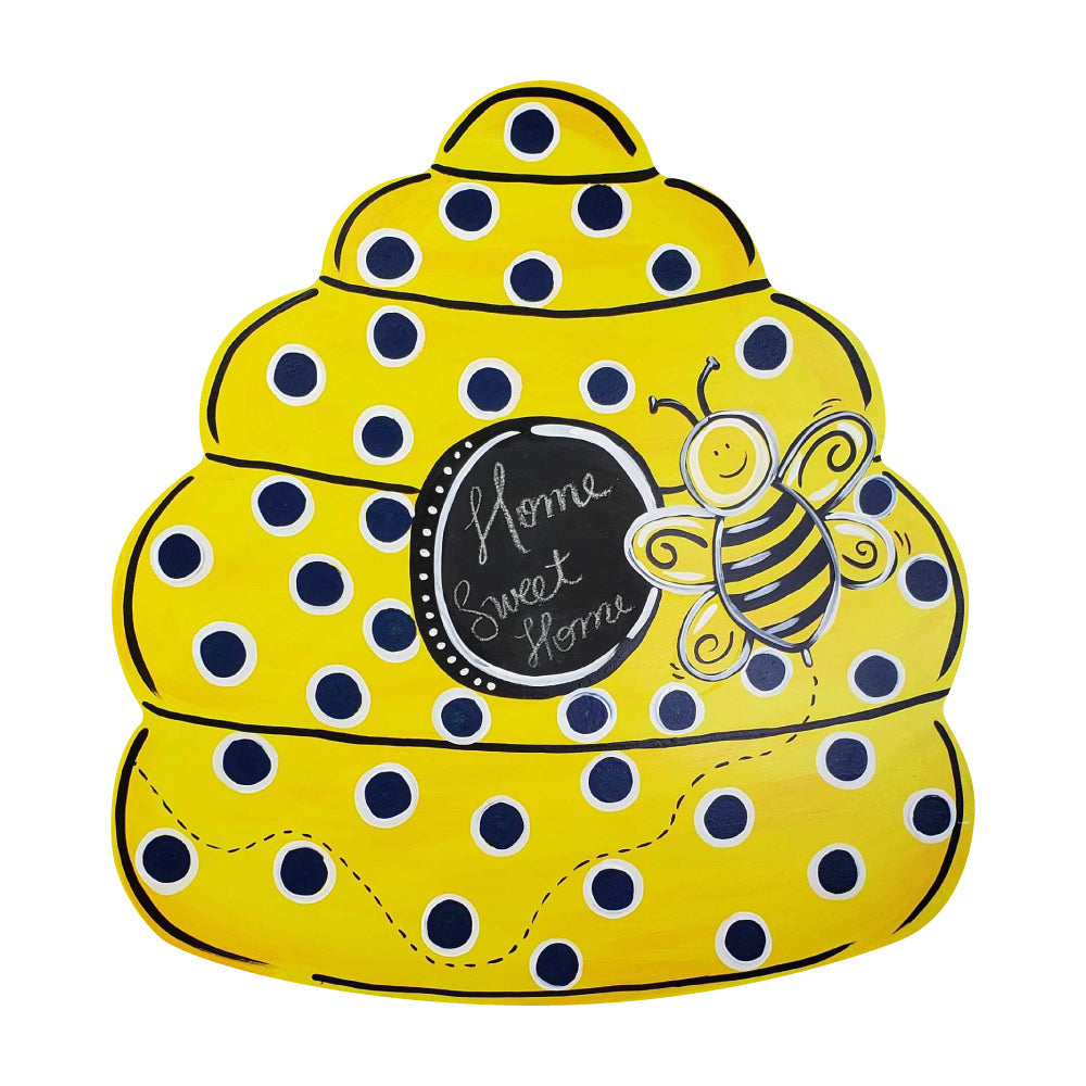 Basic Shape Beehive MDF Cutout Honeycomb Silhouette Style 1 - Unfinished For DIY