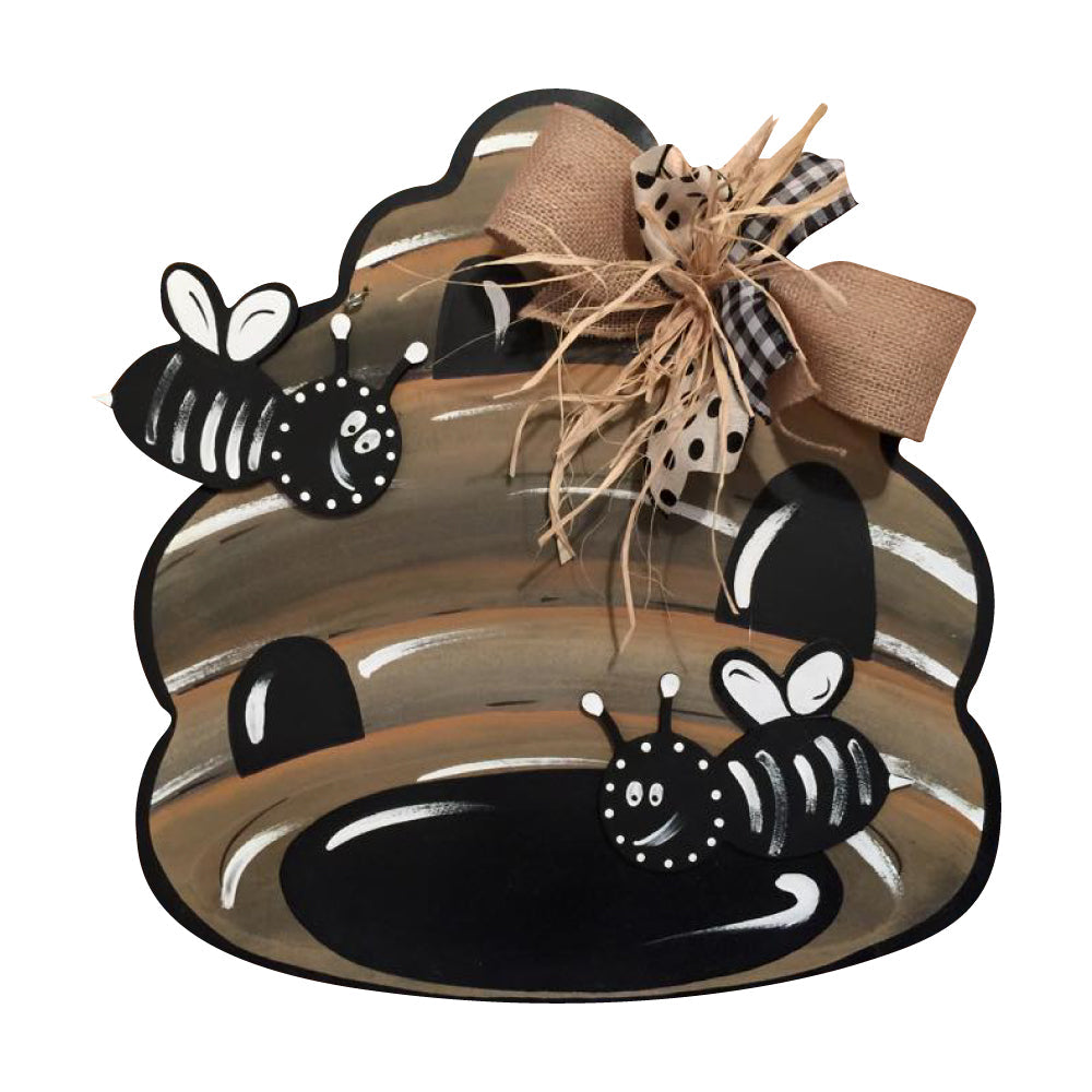 Basic Shape Beehive MDF Cutout Honeycomb Silhouette Style 1 - Unfinished For DIY