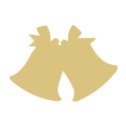 Basic Shape Two Bells Duo MDF Cutout Silhouette - Unfinished For DIY