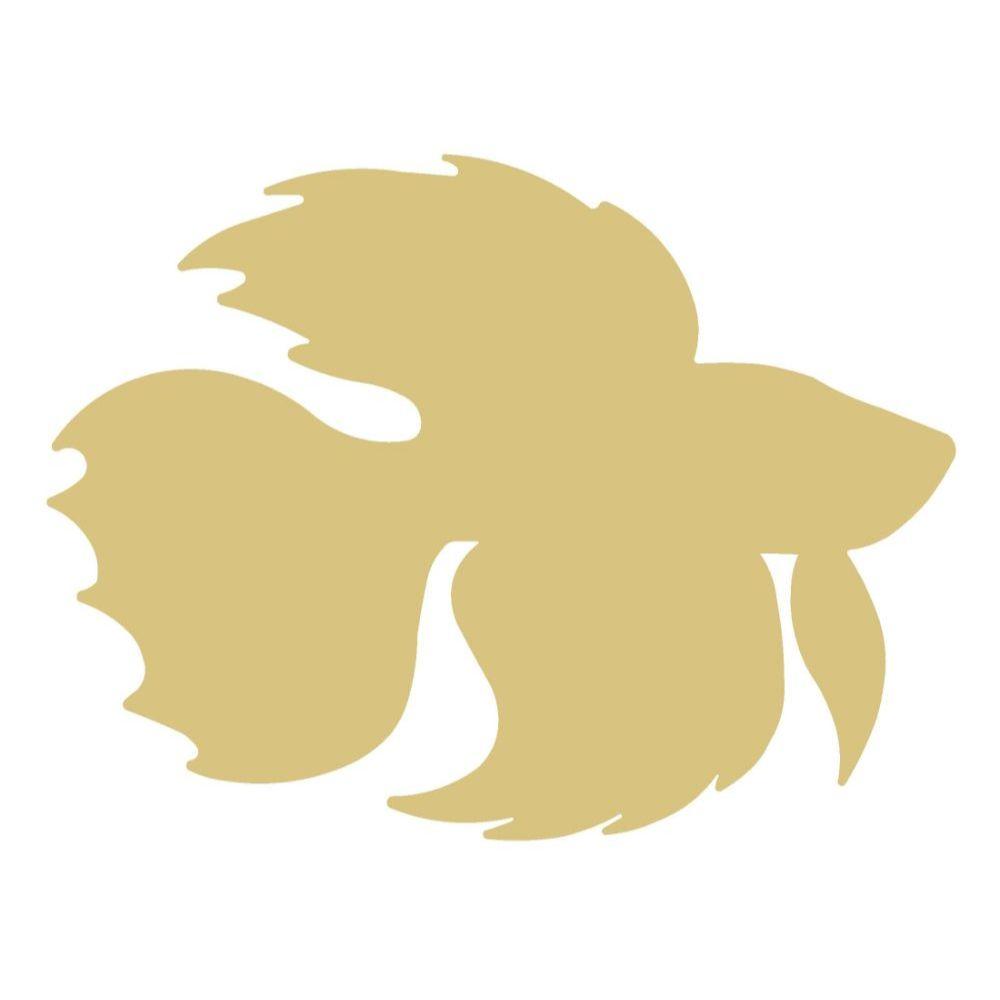 Basic Shape Betta Fish MDF Cutout Betta Fish Silhouette - Unfinished For DIY