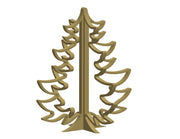 Faux Stained Glass Laser Cut Evergreen Tree MDF Cutout Dimensional Tree Silhouette - Unfinished For DIY