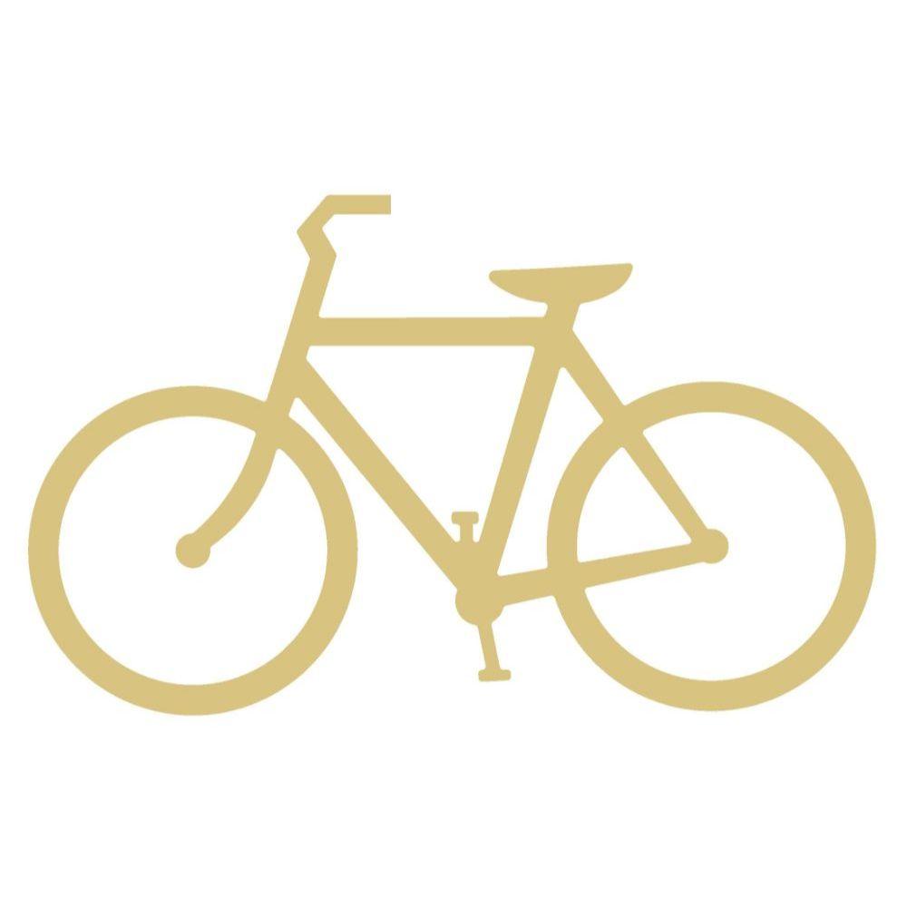 Basic Shape Bicycle MDF Cutout Bicycle Silhouette - Unfinished For DIY