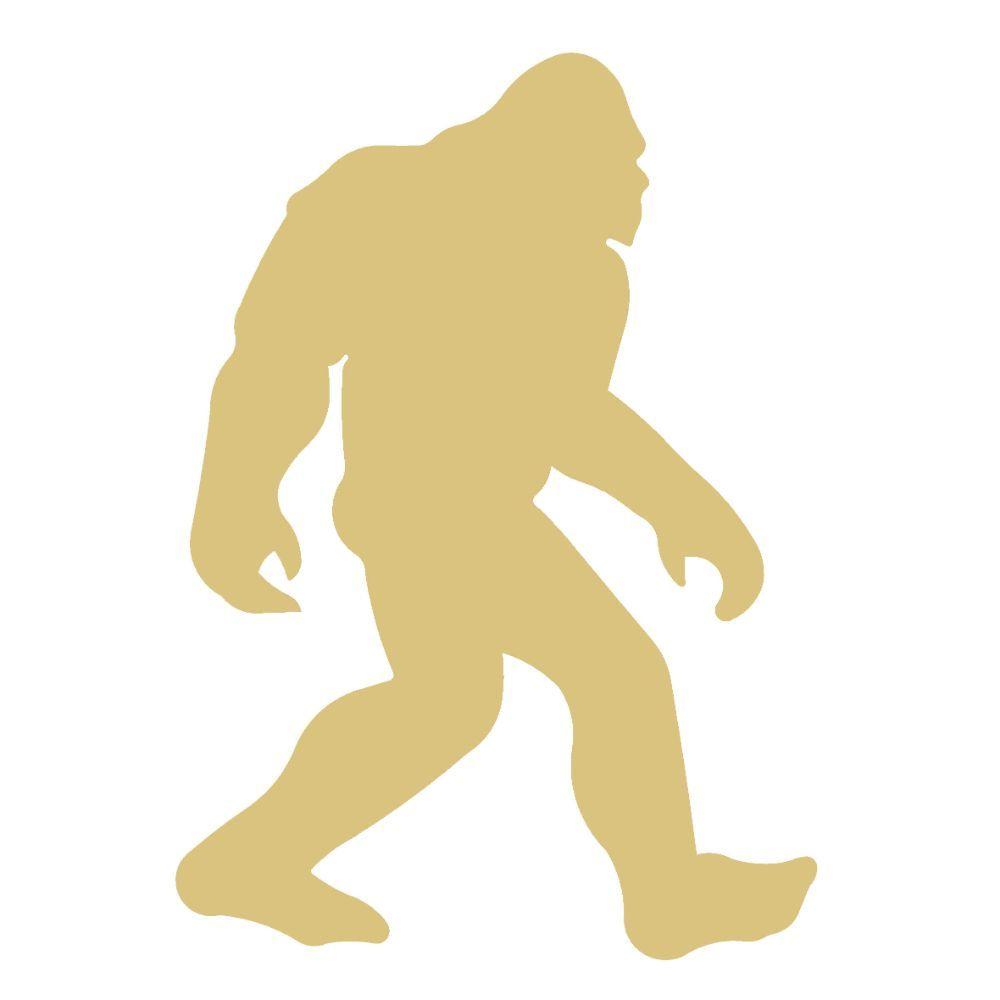 Basic Shape Big Foot MDF Cutout Walking Silhouette - Unfinished For DIY