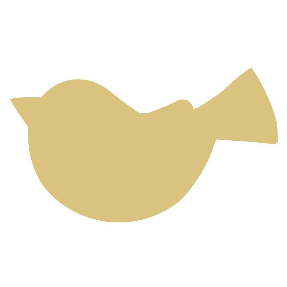Basic Shape Bird MDF Cutout Silhouette Style 4 - Unfinished For DIY