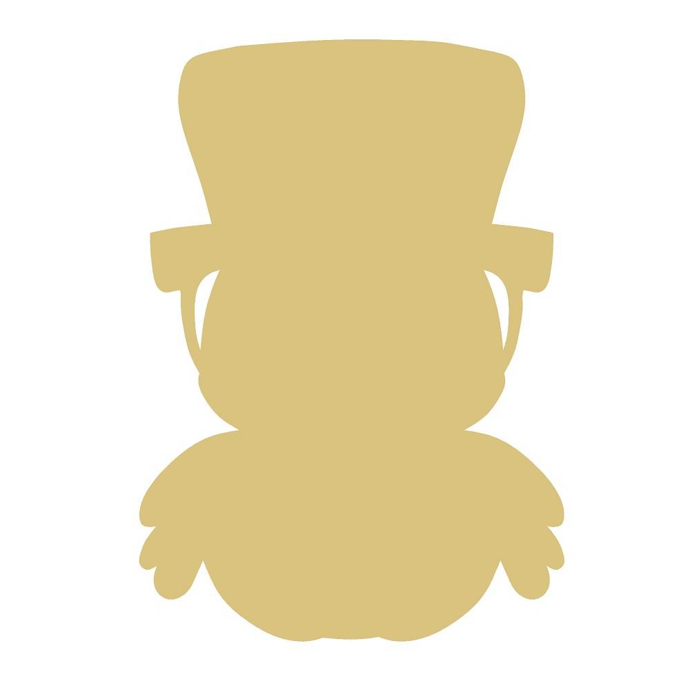 Basic Shape Bird MDF Cutout Top Hat Bird Silhouette - Unfinished For DIY