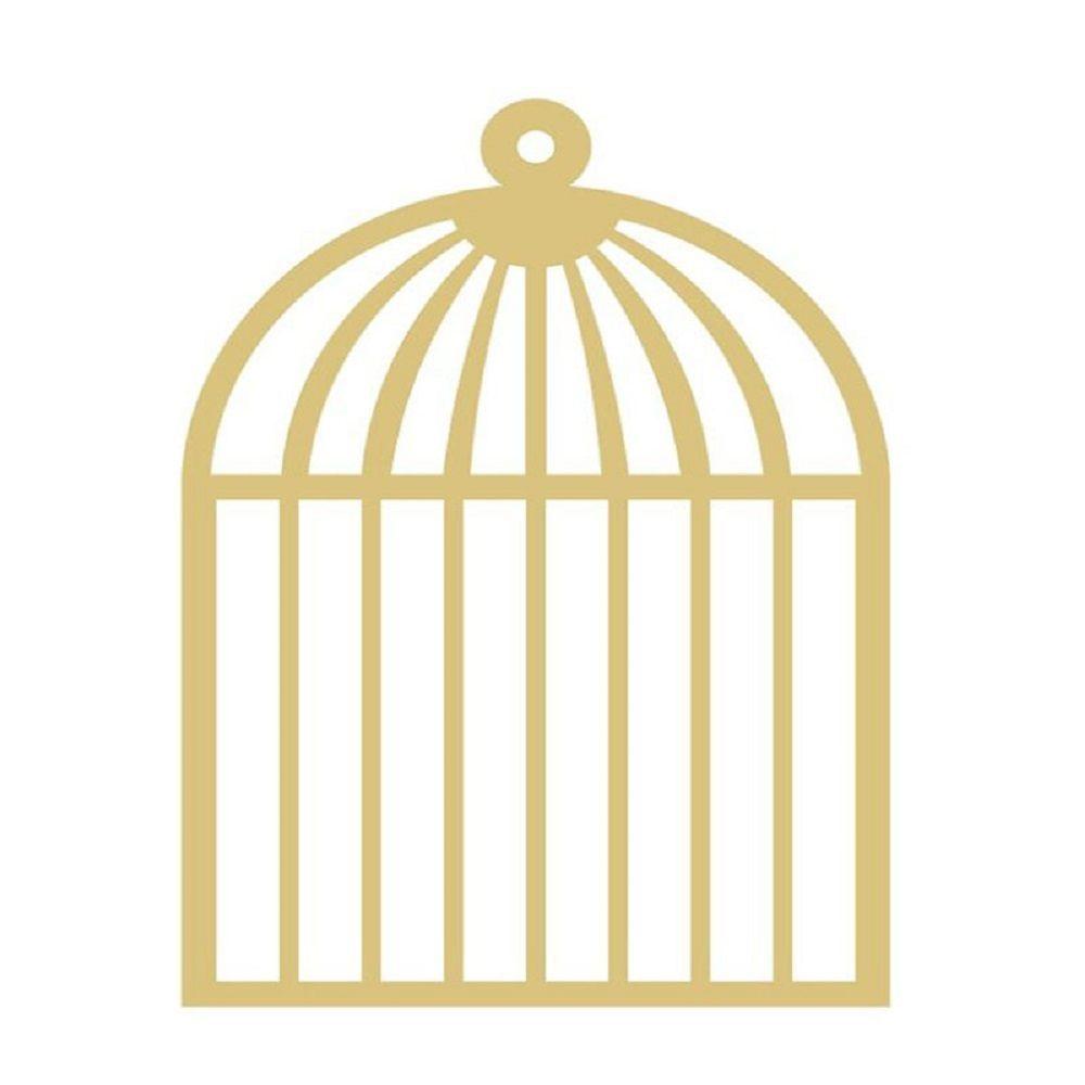 Basic Shape Bird Cage MDF Cutout Silhouette - Unfinished For DIY