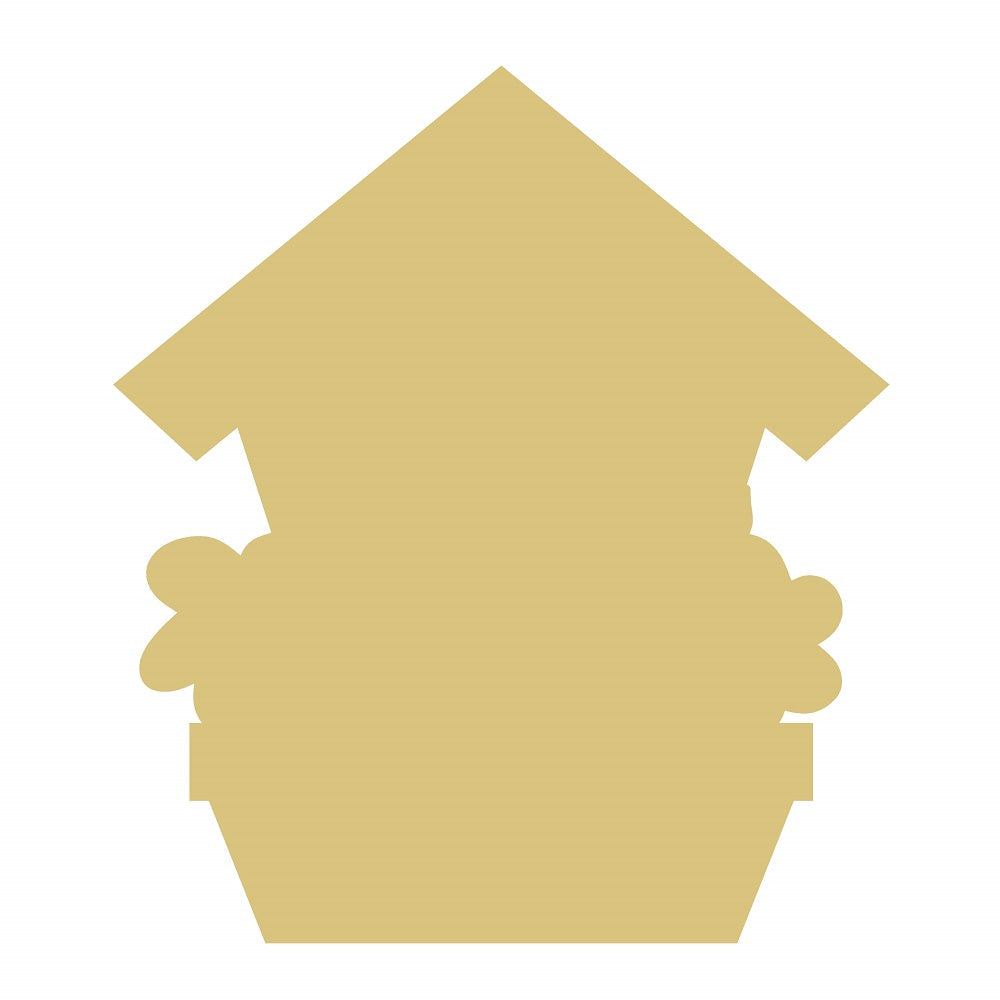 Basic Shape Bird House MDF Cutout Bird House Silhouette - Unfinished For DIY