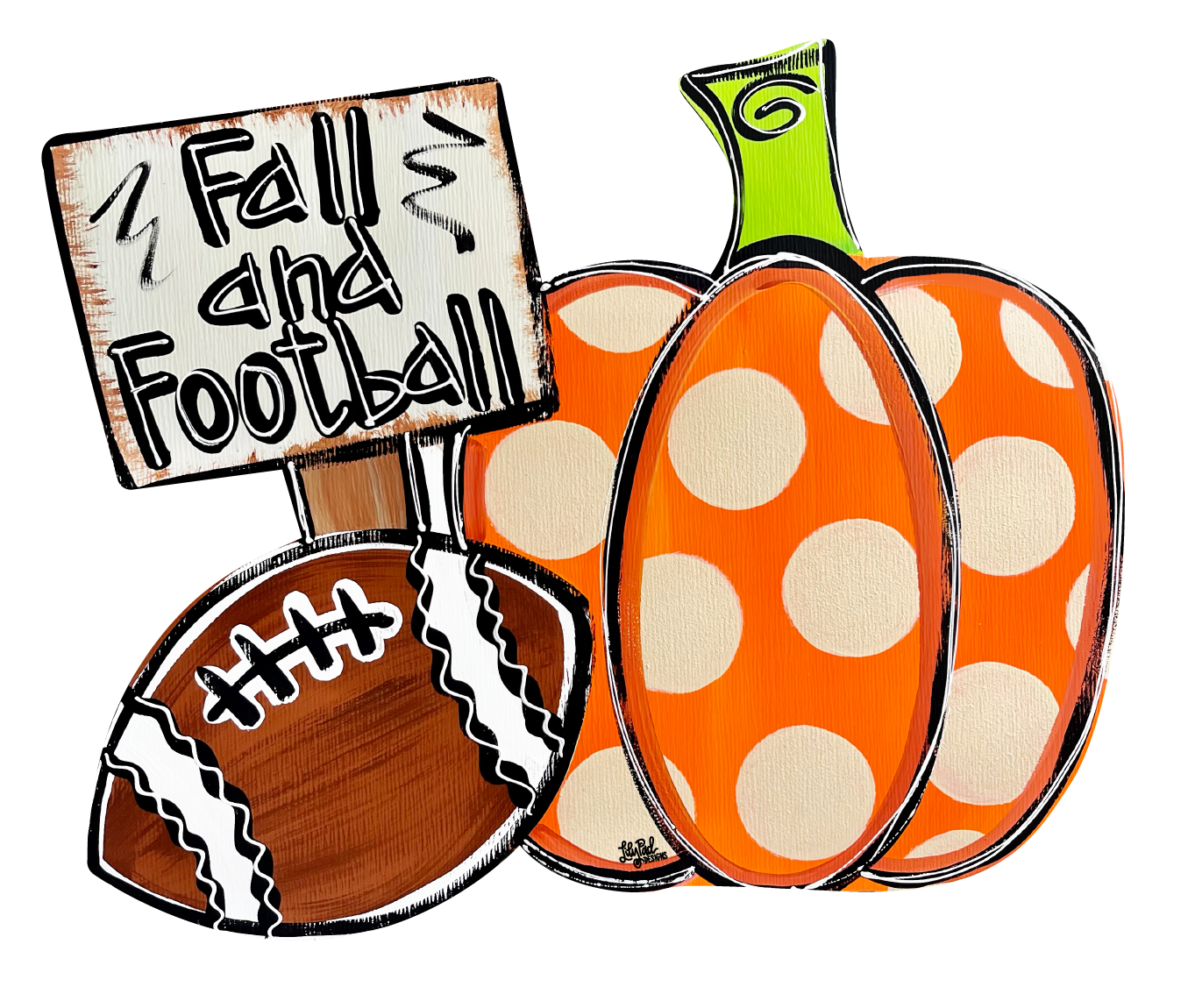 LILY PAD DESIGNS FALL & FOOTBALL SIGN