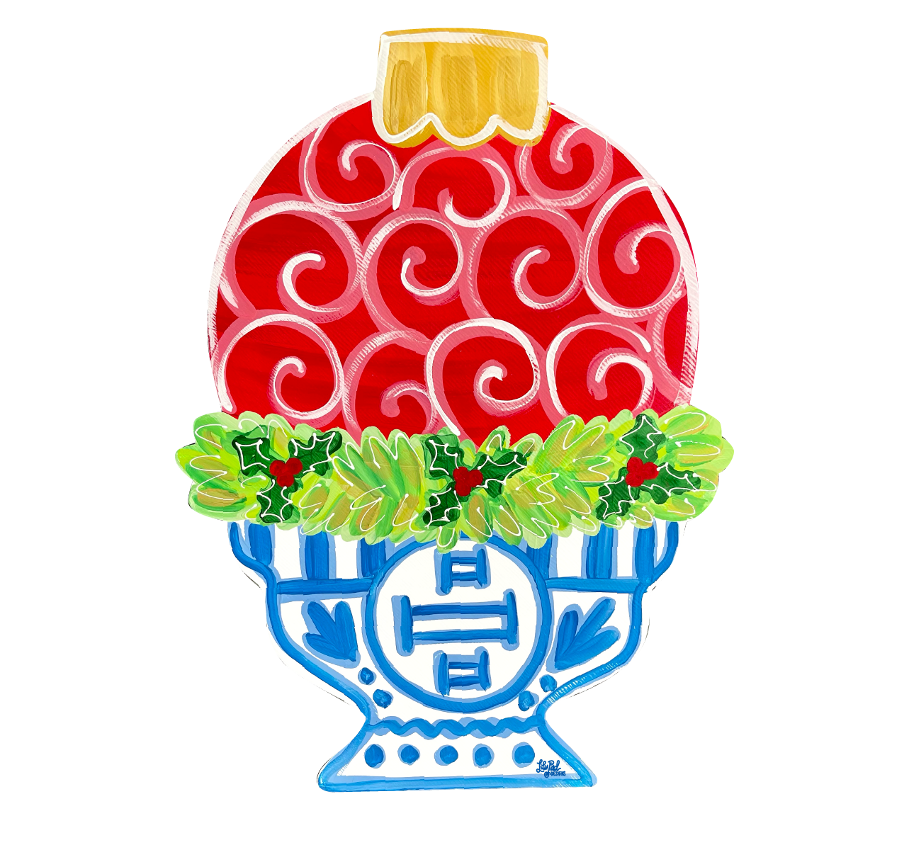 LILY PAD DESIGNS ORNAMENT IN VASE