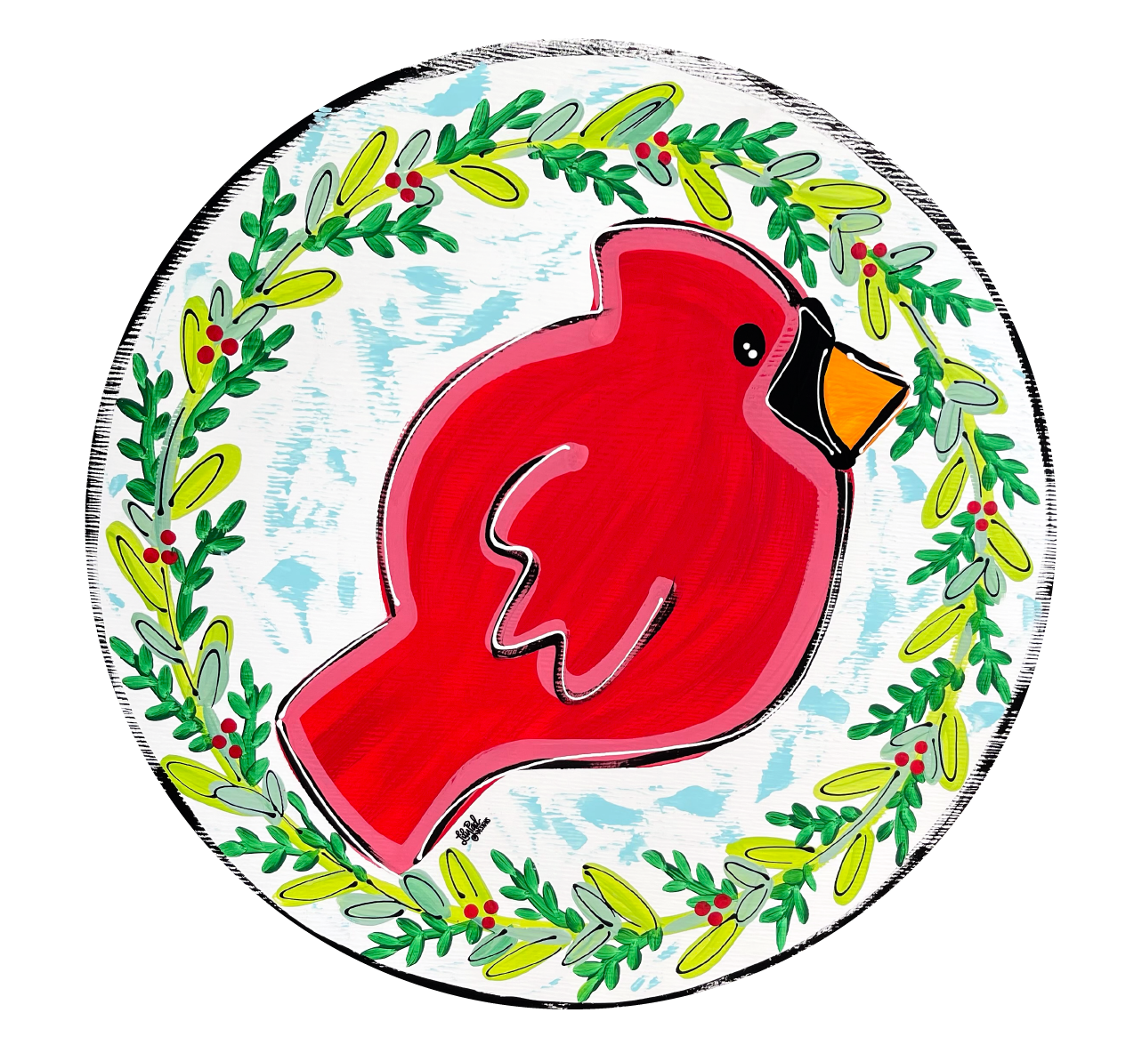 LILY PAD DESIGNS CIRCLE WITH REDBIRD