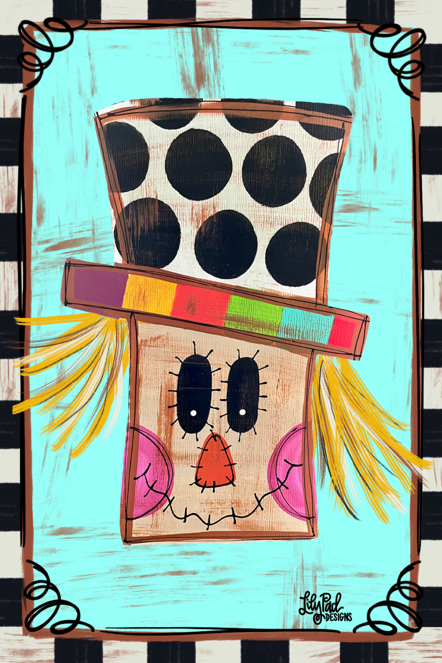 LILY PAD DESIGNS COLORFUL SCARECROW