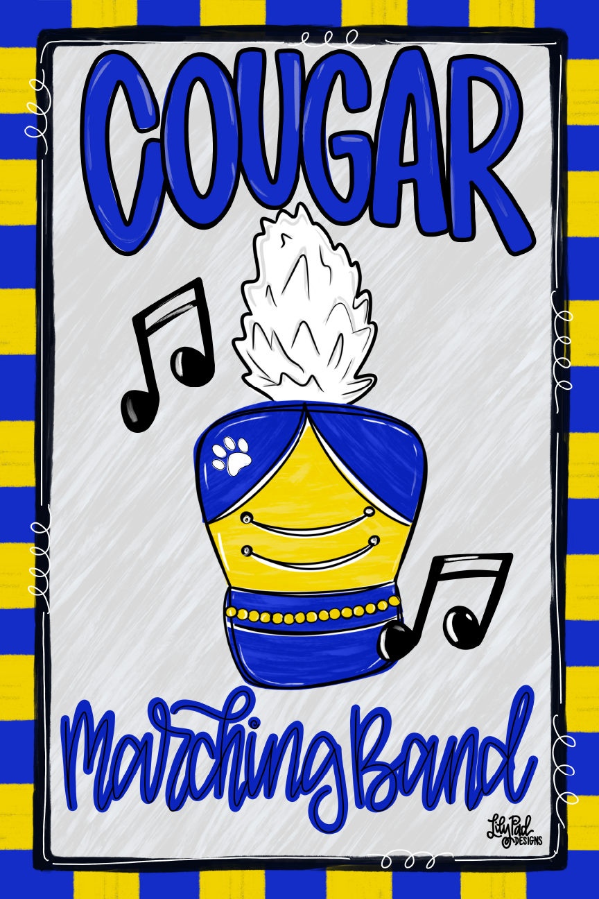 LILY PAD DESIGNS COUGAR MARCHING BAND