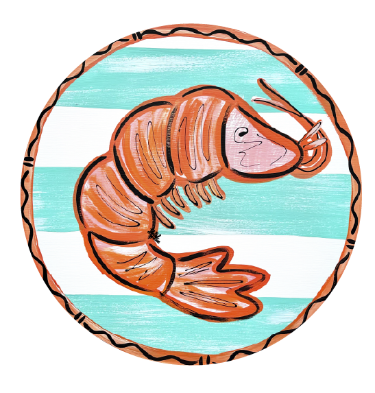LILY PAD DESIGNS CIRCLE WITH SHRIMP