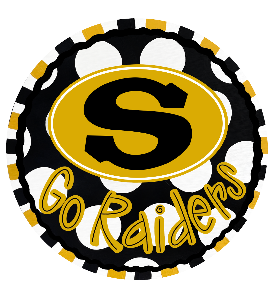 LILY PAD DESIGNS BLACK AND GOLD GO RAIDERS