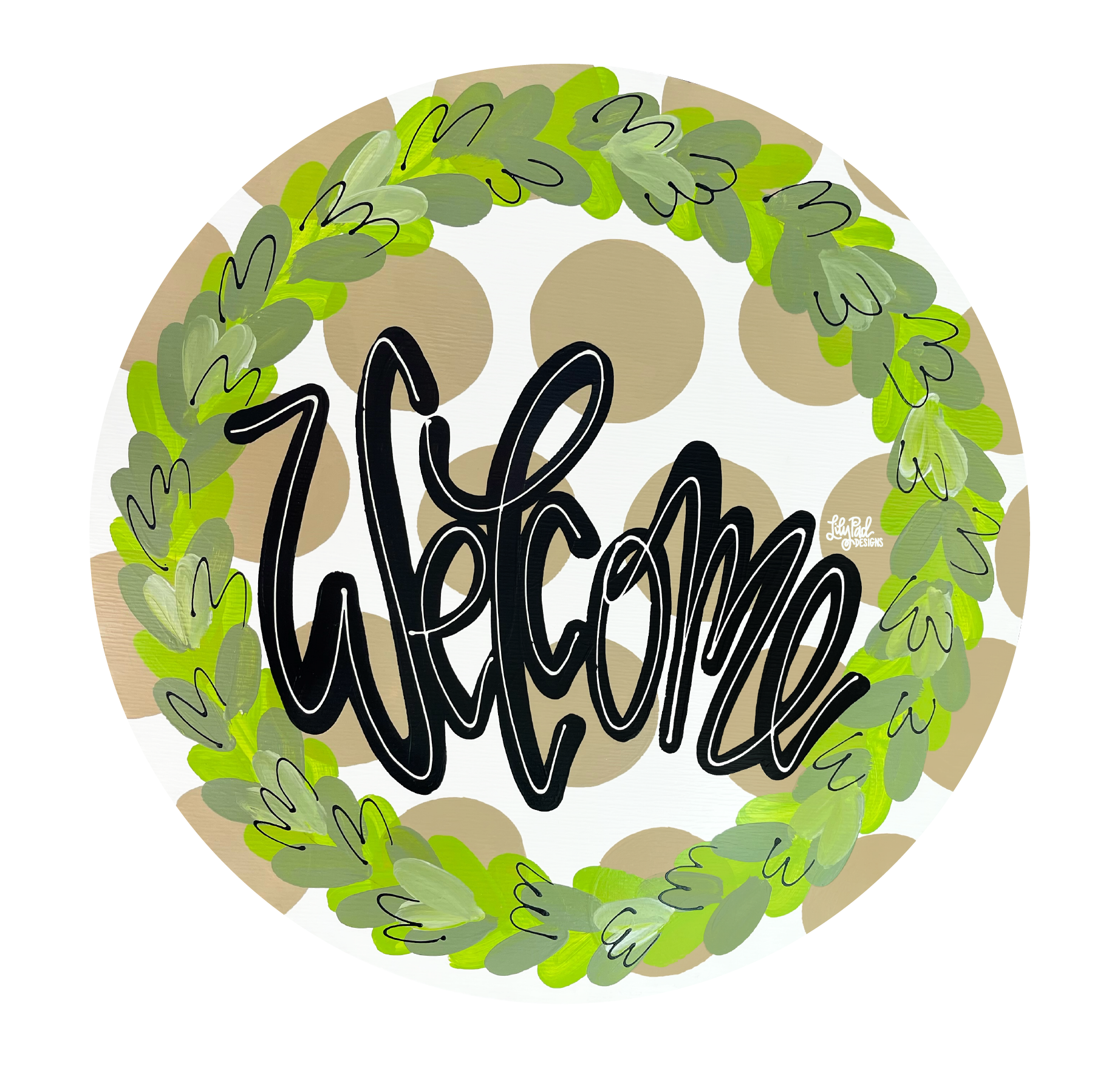LILY PAD DESIGNS CIRCLE WELCOME WREATH