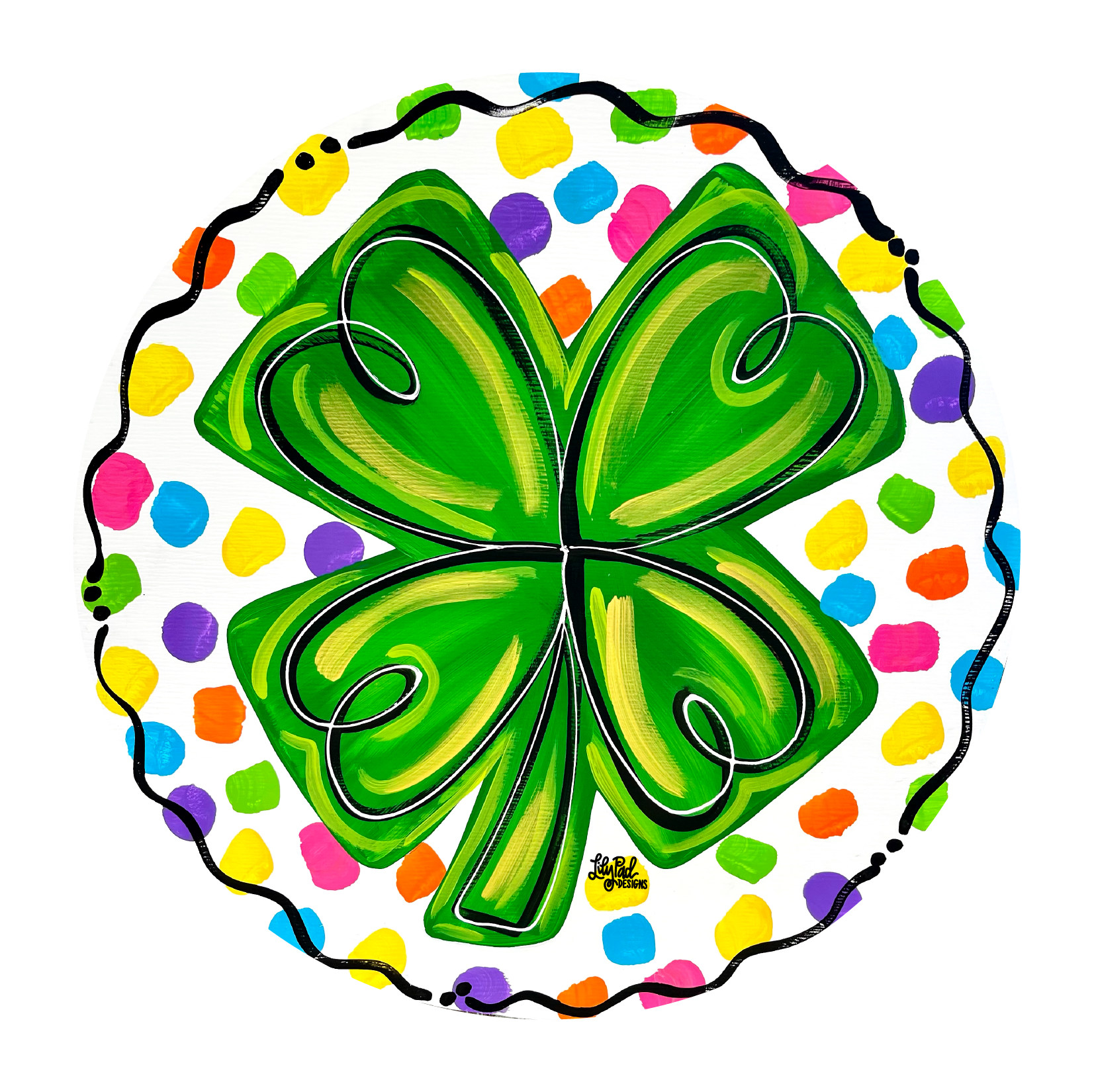 LILY PAD DESIGNS COLORFUL CLOVER CIRCLE