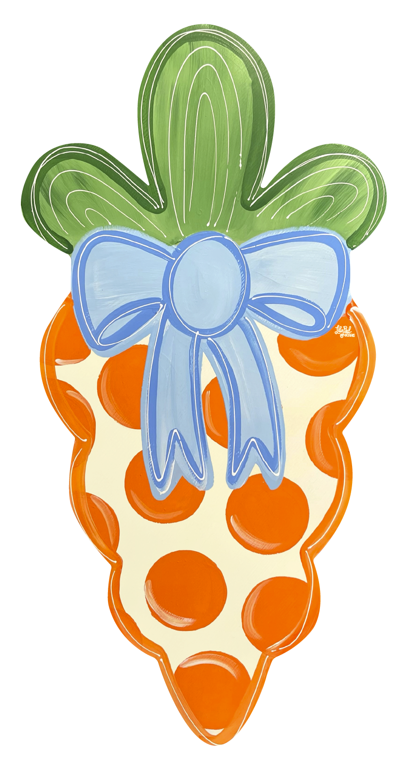 LILY PAD DESIGNS CARROT WITH BLUE RIBBON