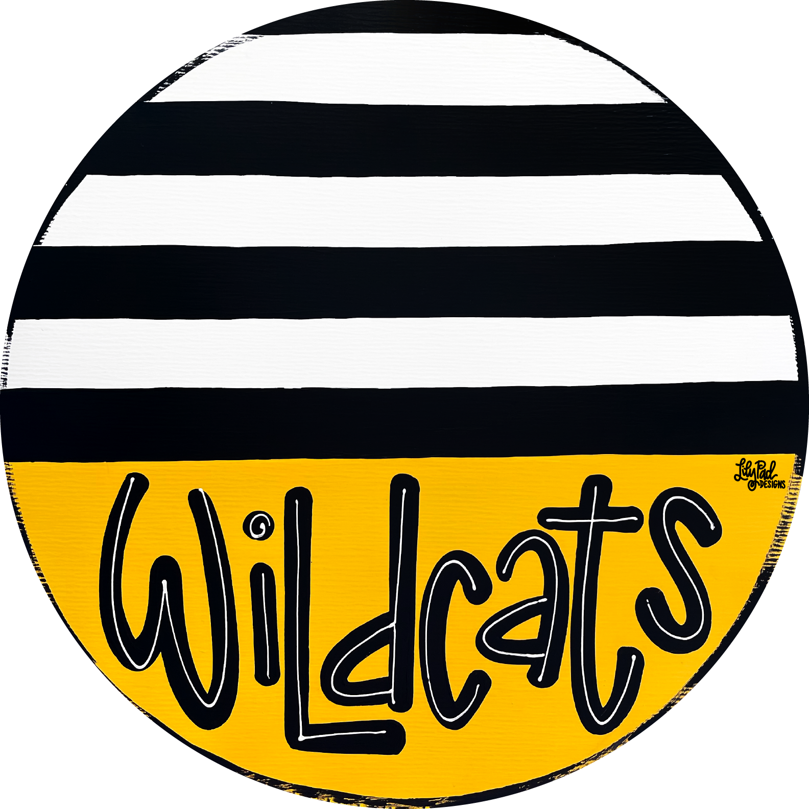 LILY PAD DESIGNS CIRCLE WILDCATS WITH STRIPES