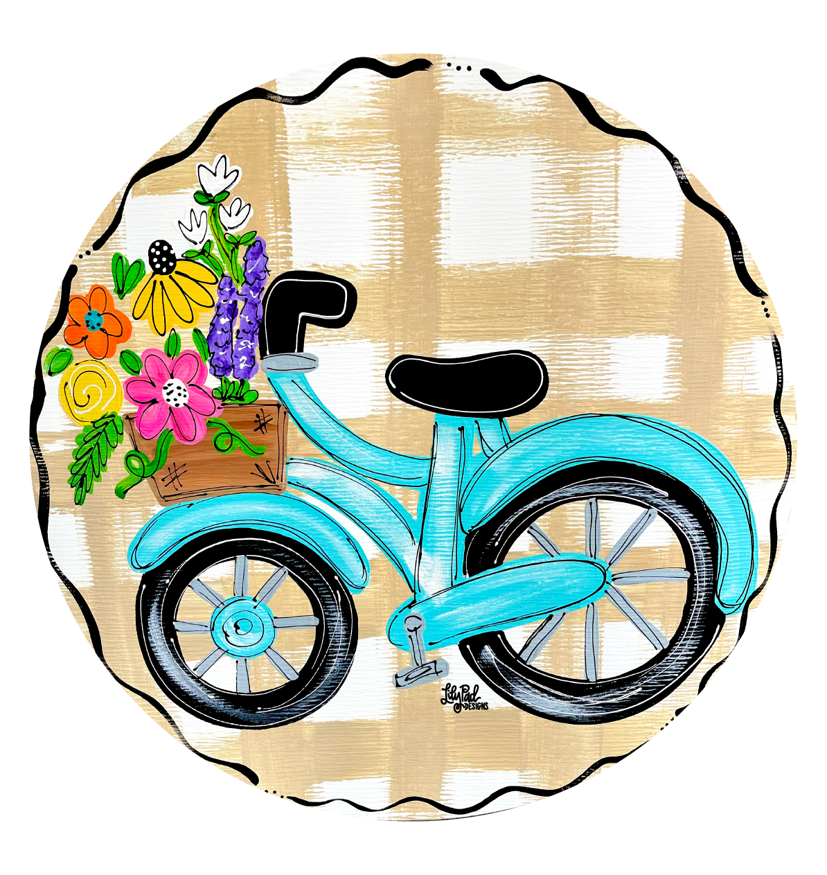 LILY PAD DESIGNS CIRCLE WITH BICYCLE