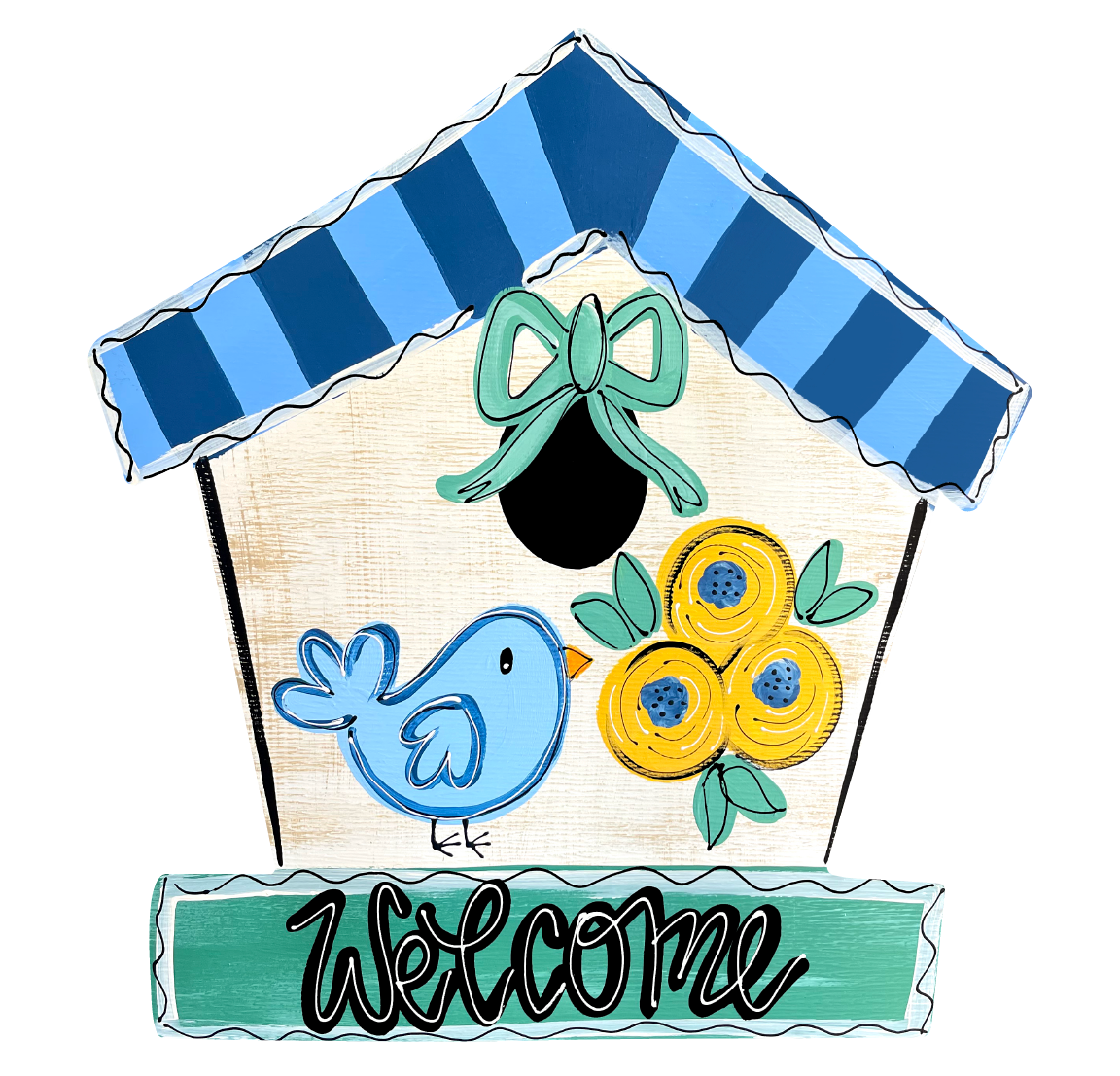 LILY PAD DESIGNS WELCOME BIRDHOUSE
