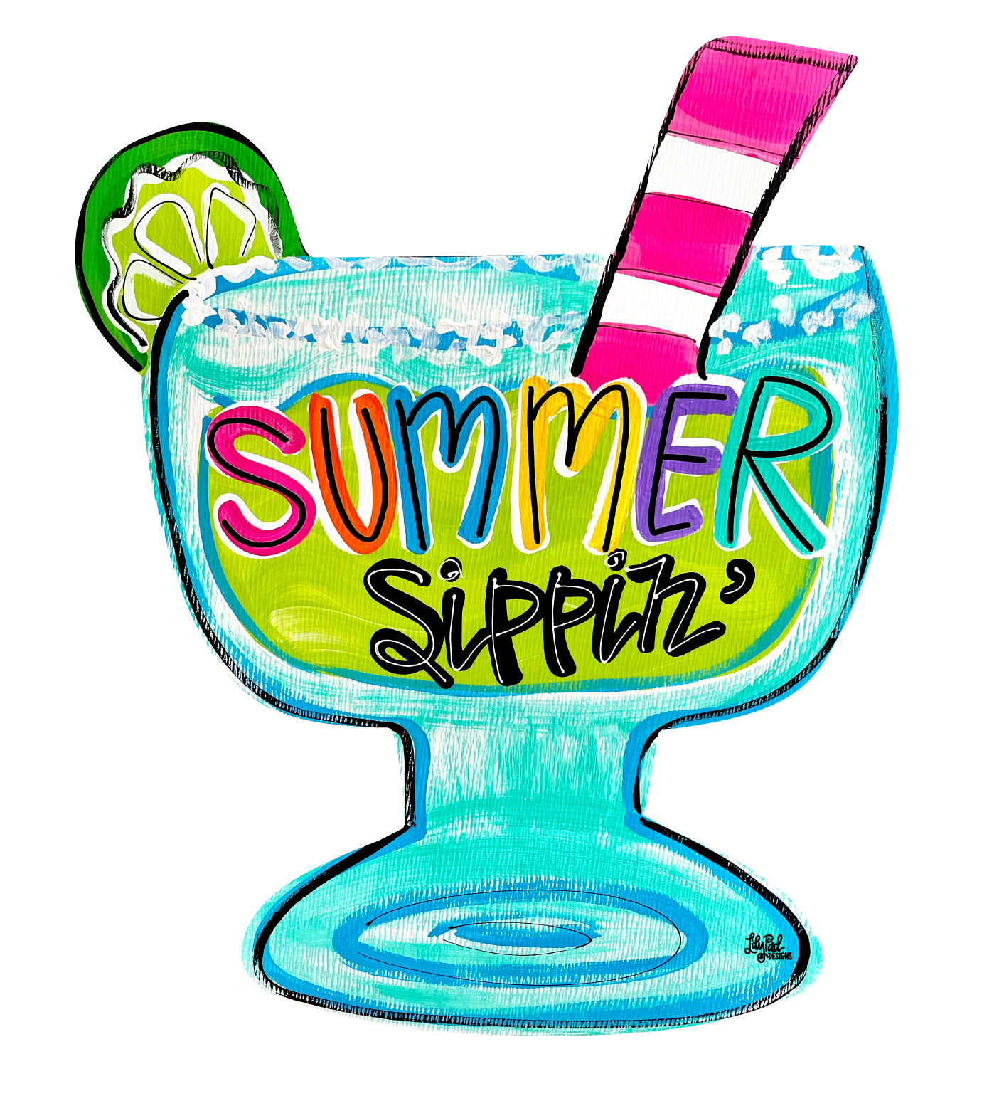 LILY PAD DESIGNS SUMMER SIPPIN GLASS