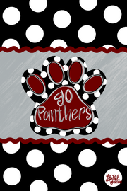LILY PAD DESIGNS LETS GO PANTHERS PAW PRINT