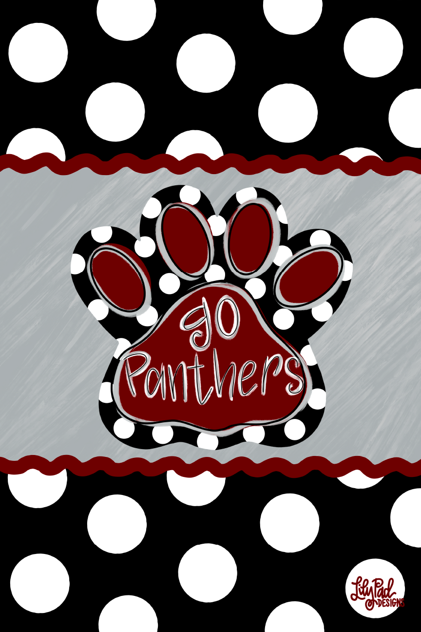 LILY PAD DESIGNS LETS GO PANTHERS PAW PRINT