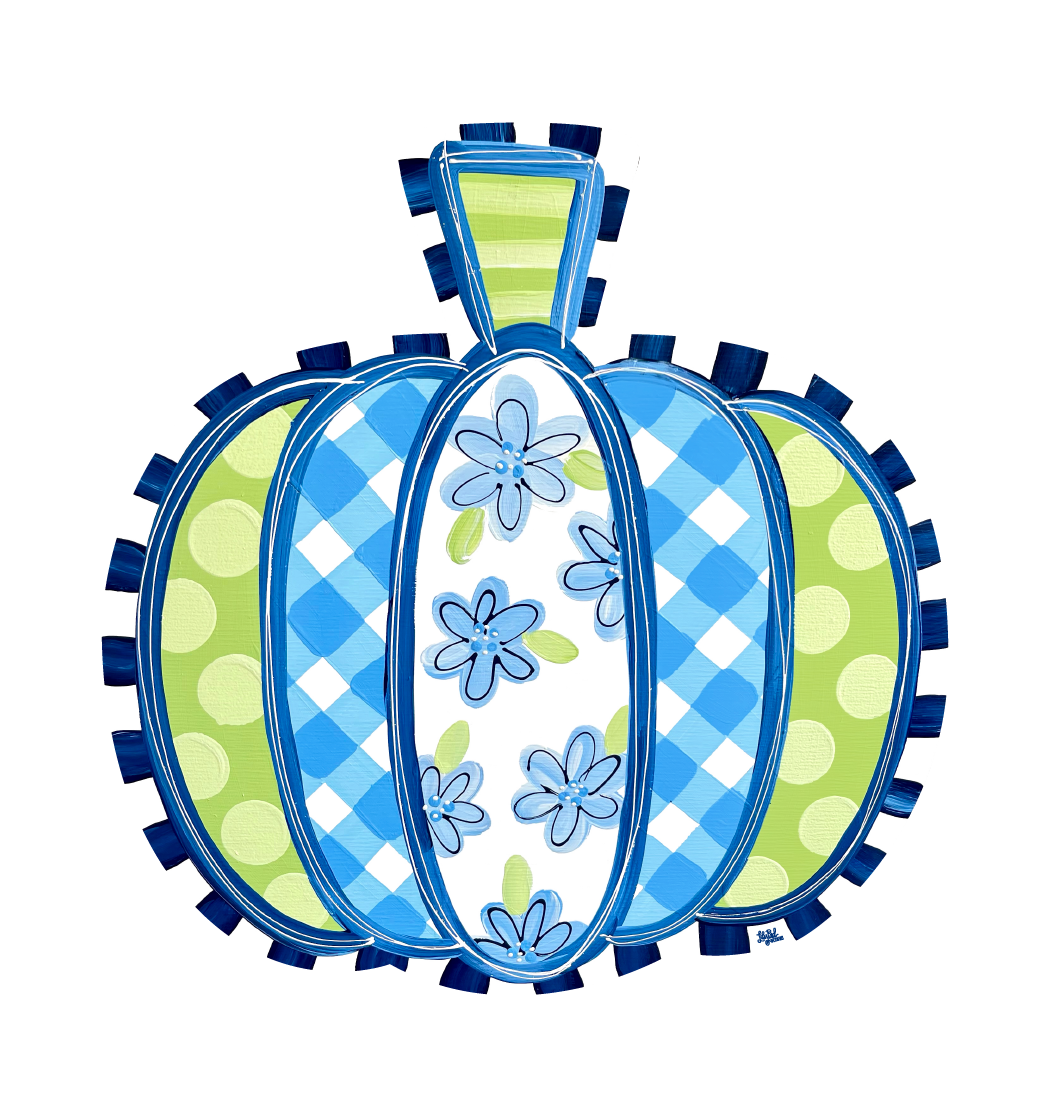 LILY PAD DESIGNS BLUE AND GREEN PUMPKIN