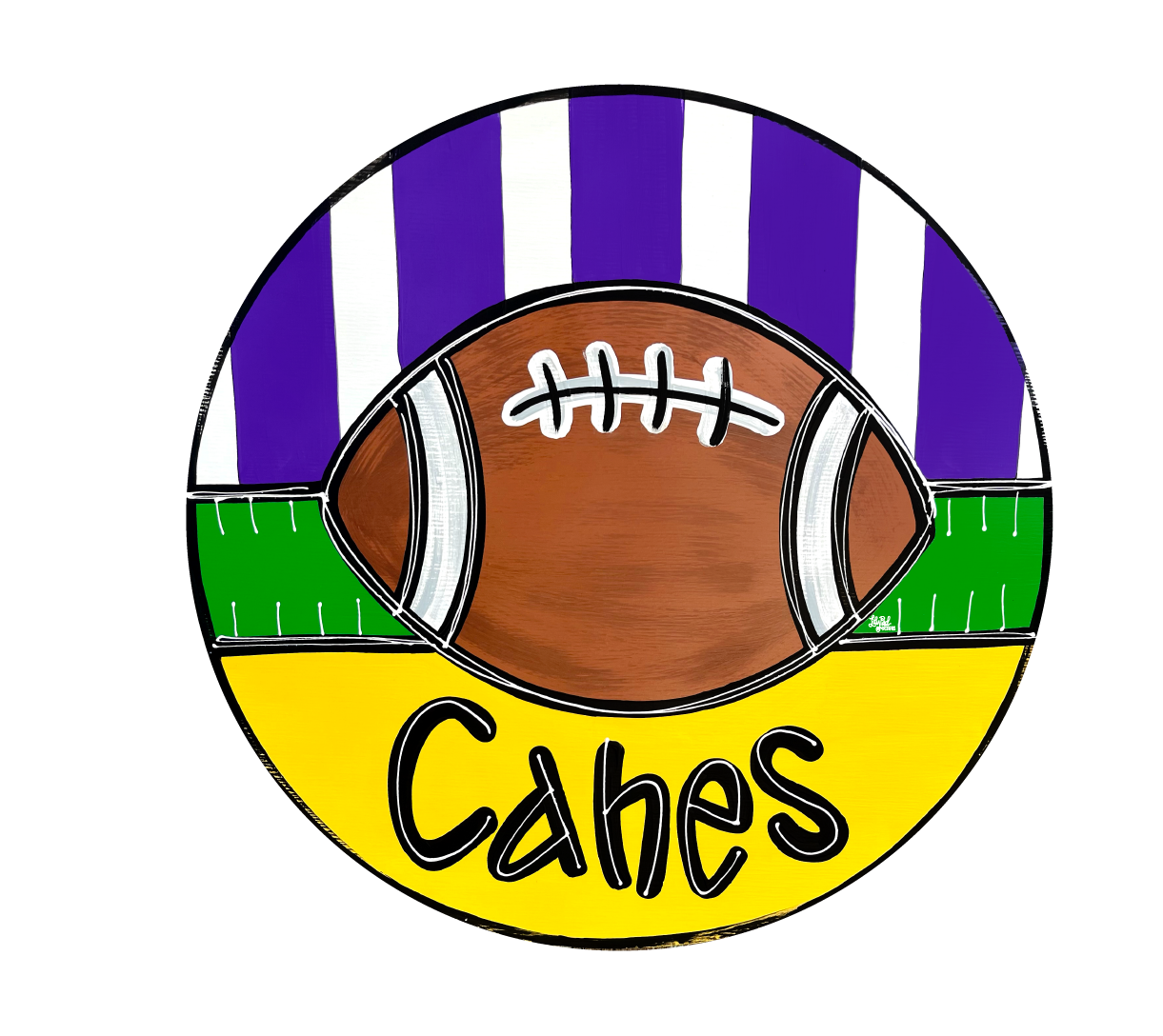 LILY PAD DESIGNS CANES FOOTBALL CIRCLE
