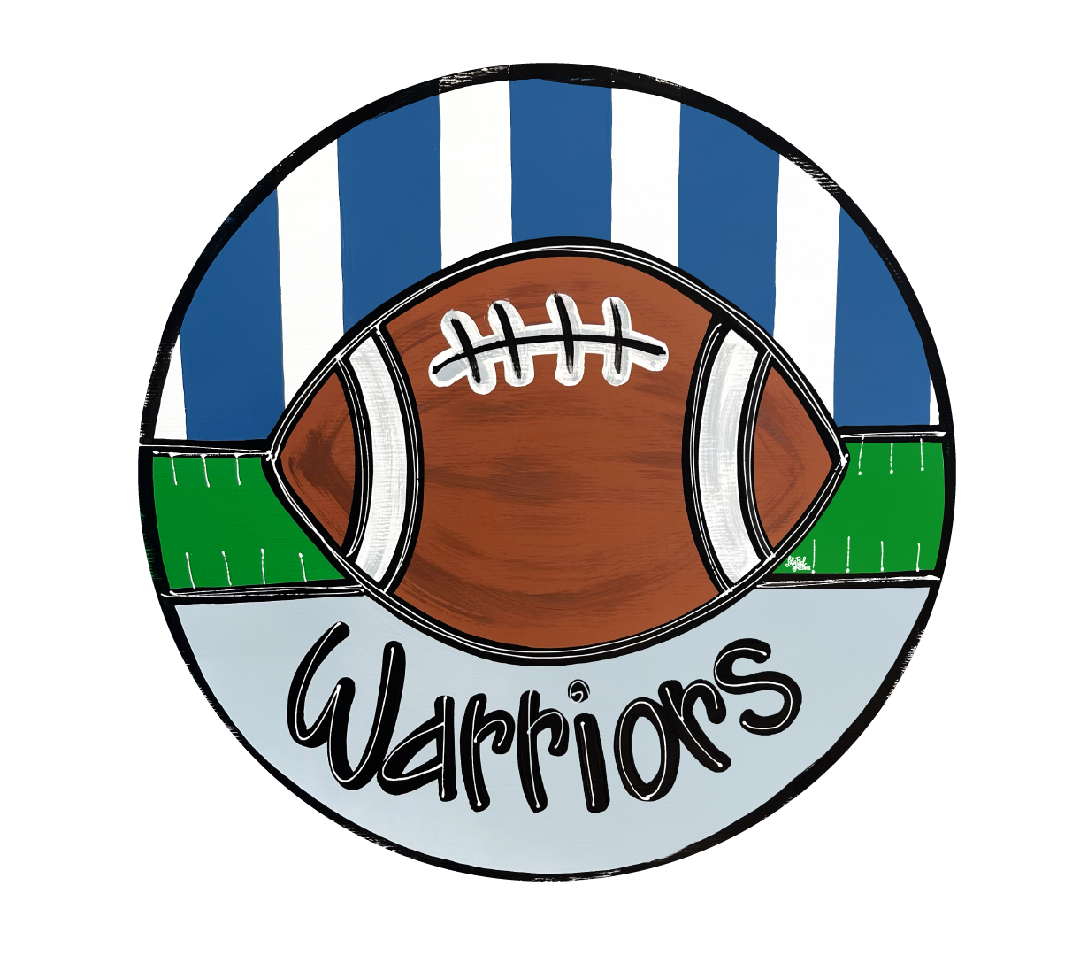 LILY PAD DESIGNS WARRIORS FOOTBALL CIRCLE