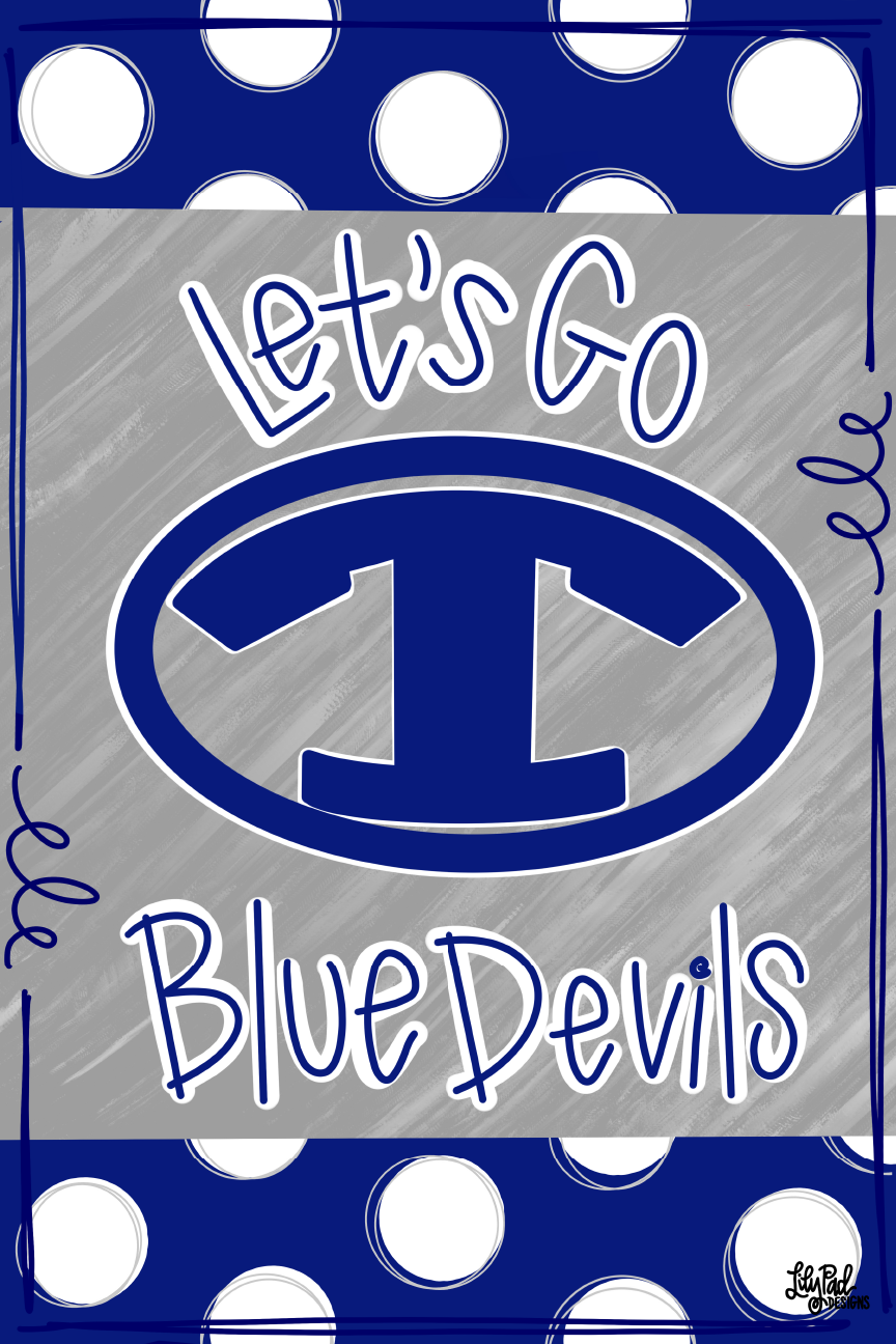 LILY PAD DESIGNS LETS GO BLUE DEVILS