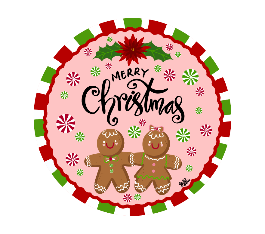 LILY PAD DESIGNS MERRY CHRITMAS GINGERBREAD CIRCLE