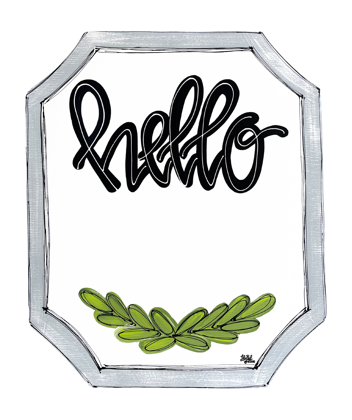 LILY PAD DESIGNS HELLO PLAQUE