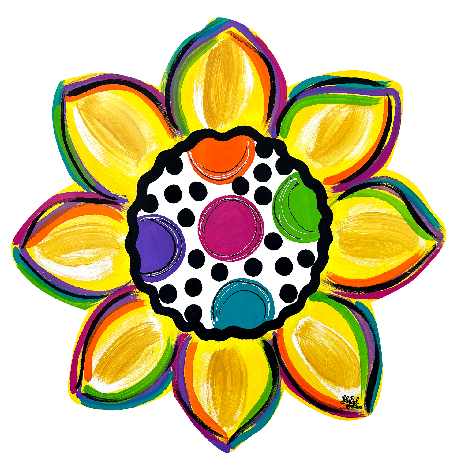LILY PAD DESIGNS COLORFUL SUNFLOWER