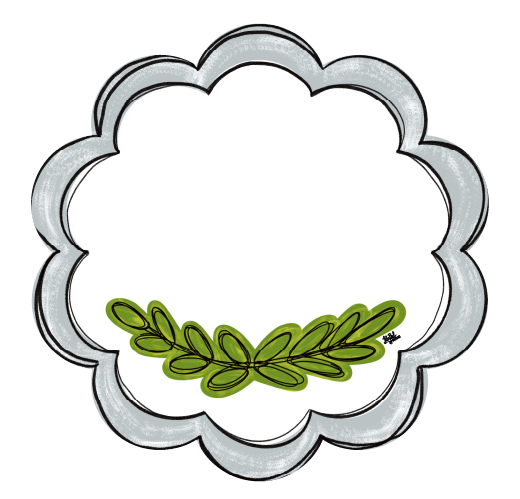 LILY PAD DESIGNS GRAY INTERCHANGEABLE CIRCLE PLAQUE
