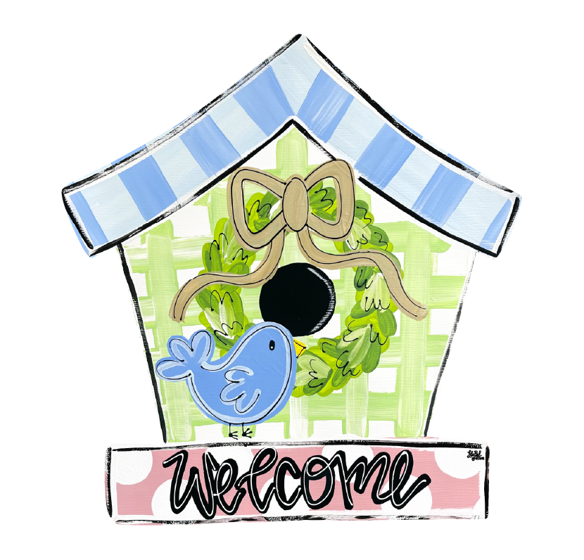 LILY PAD DESIGNS WELCOME BLUEBIRD BIRD HOUSE