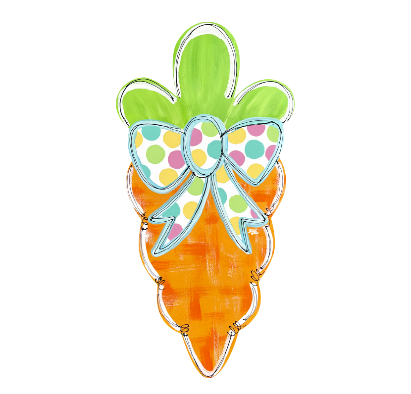 LILY PAD DESIGNS CARROT WITH POLKA DOT RIBBON